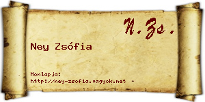 Ney Zsófia névjegykártya